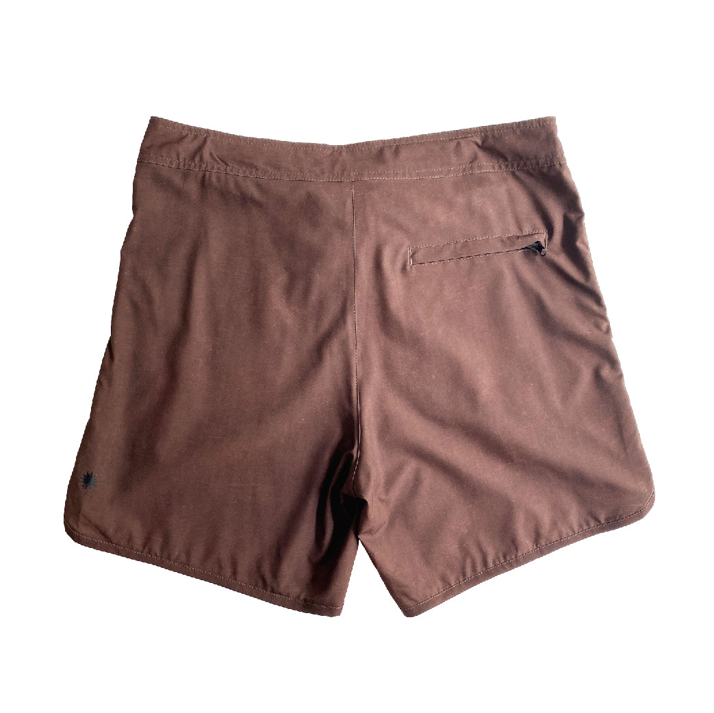 Crouch Recycled Boardshort Brown Vintage Print