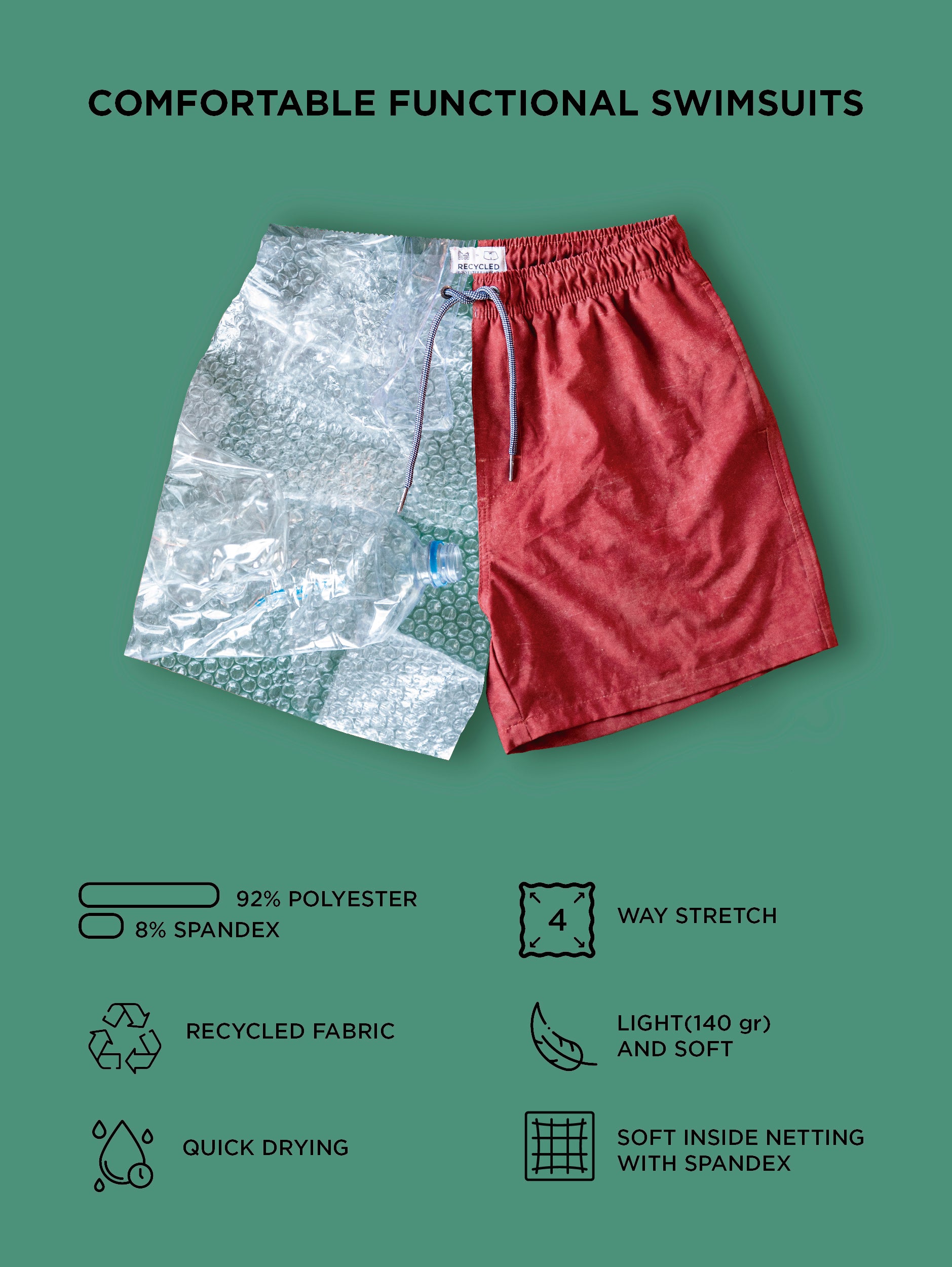 Recycled Men Swimwear Crouch Swimwear Store